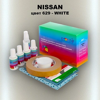 Ремкомплект для ремонта глубоких сколов и царапин NISSAN, цвет 629 - WHITE