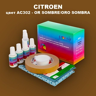 Ремкомплект для ремонта глубоких сколов и царапин CITROEN, цвет AC302 - OR SOMBRE/ORO SOMBRA