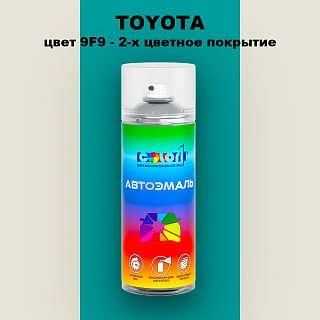 Аэрозольная краска TOYOTA, цвет 9F9 - 2-х цветное покрытие