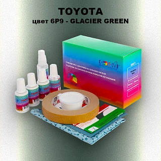 Ремкомплект для ремонта глубоких сколов и царапин TOYOTA, цвет 6P9 - GLACIER GREEN