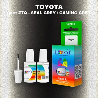 Краска для сколов во флаконе с кисточкой TOYOTA, цвет Z7Q - SEAL GREY / GAMING GREY