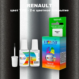 Краска для сколов во флаконе с кисточкой RENAULT, цвет YVQ - 2-х цветное покрытие