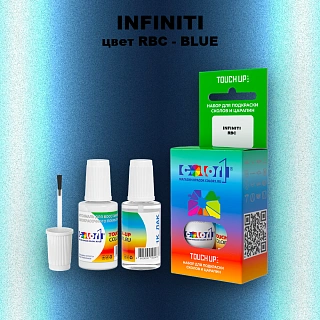 Краска для сколов во флаконе с кисточкой INFINITI, цвет RBC - BLUE