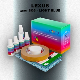 Ремкомплект для ремонта глубоких сколов и царапин LEXUS, цвет 8Q6 - LIGHT BLUE