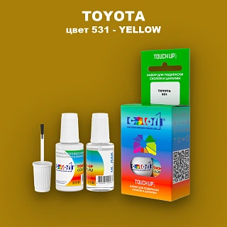 Краска для сколов во флаконе с кисточкой TOYOTA, цвет 531 - YELLOW