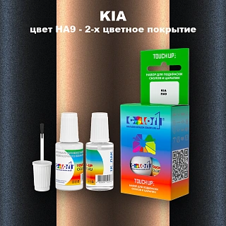 Краска для сколов во флаконе с кисточкой KIA, цвет HA9 - 2-х цветное покрытие