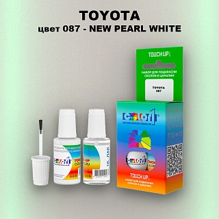 Краска для сколов во флаконе с кисточкой TOYOTA, цвет 087 - NEW PEARL WHITE