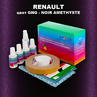 Ремкомплект для ремонта глубоких сколов и царапин RENAULT, цвет GNG - NOIR AMETHYSTE