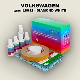 Ремкомплект для ремонта глубоких сколов и царапин VOLKSWAGEN, цвет L8012 - DIAMOND WHITE