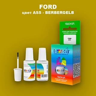 Краска для сколов во флаконе с кисточкой FORD, цвет ASS - BERBERGELB