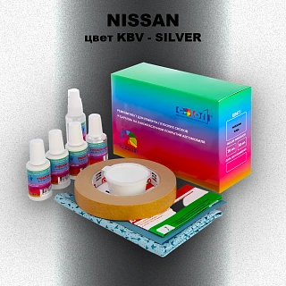 Ремкомплект для ремонта глубоких сколов и царапин NISSAN, цвет KBV - SILVER