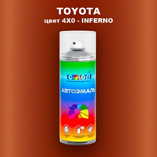 Аэрозольная краска TOYOTA, цвет 4X0 - INFERNO