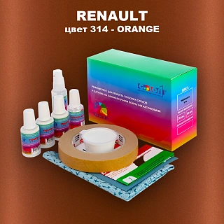 Ремкомплект для ремонта глубоких сколов и царапин RENAULT, цвет 314 - TERRE DE SIENNE