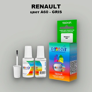 Краска для сколов во флаконе с кисточкой RENAULT, цвет A60 - GRIS