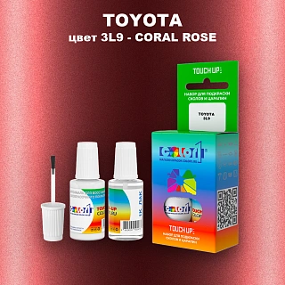 Краска для сколов во флаконе с кисточкой TOYOTA, цвет 3L9 - CORAL ROSE