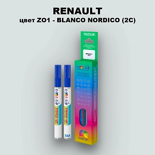 Маркер с краской RENAULT, цвет ZO1 - BLANCO NORDICO (2C)