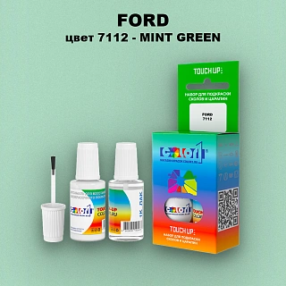 Краска для сколов во флаконе с кисточкой FORD, цвет 7112 - MINT GREEN