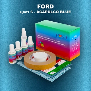 Ремкомплект для ремонта глубоких сколов и царапин FORD, цвет 6 - ACAPULCO BLUE