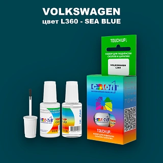 Краска для сколов во флаконе с кисточкой VOLKSWAGEN, цвет L360 - SEA BLUE