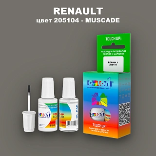 Краска для сколов во флаконе с кисточкой RENAULT, цвет 205104 - MUSCADE