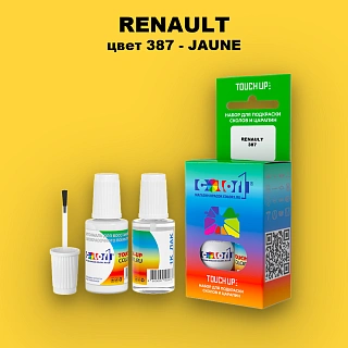 Краска для сколов во флаконе с кисточкой RENAULT, цвет 387 - JAUNE