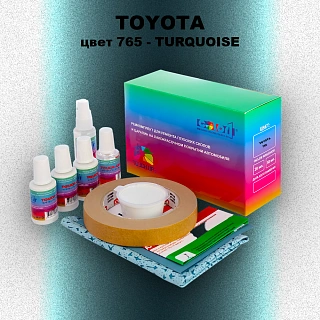 Ремкомплект для ремонта глубоких сколов и царапин TOYOTA, цвет 765 - TURQUOISE