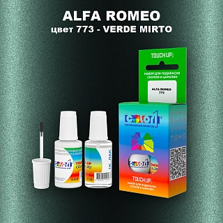 Краска для сколов во флаконе с кисточкой ALFA ROMEO, цвет 773 - VERDE MIRTO