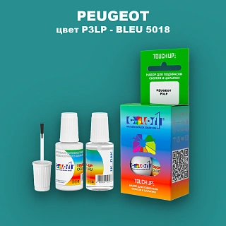 Краска для сколов во флаконе с кисточкой PEUGEOT, цвет P3LP - BLEU 5018