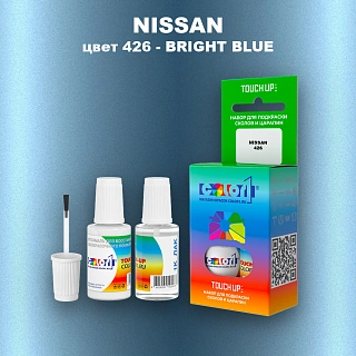 Краска для сколов во флаконе с кисточкой NISSAN, цвет 426 - BRIGHT BLUE
