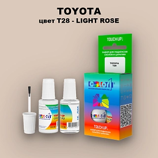 Краска для сколов во флаконе с кисточкой TOYOTA, цвет T28 - LIGHT ROSE