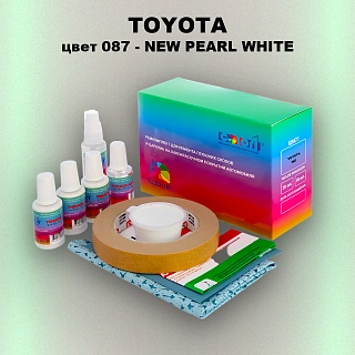 Ремкомплект для ремонта глубоких сколов и царапин TOYOTA, цвет 087 - NEW PEARL WHITE