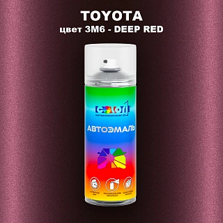Аэрозольная краска TOYOTA, цвет 3M6 - DEEP RED