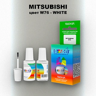 Краска для сколов во флаконе с кисточкой MITSUBISHI, цвет W76 - WHITE
