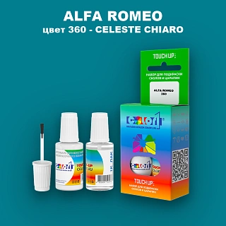 Краска для сколов во флаконе с кисточкой ALFA ROMEO, цвет 360 - CELESTE CHIARO