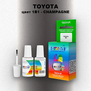 Краска для сколов во флаконе с кисточкой TOYOTA, цвет 1B1 - CHAMPAGNE