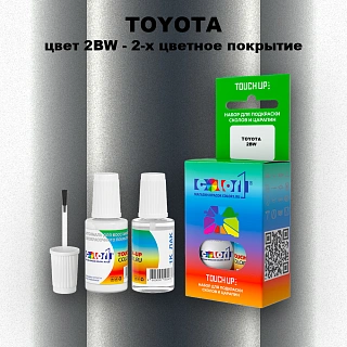 Краска для сколов во флаконе с кисточкой TOYOTA, цвет 2BW - 2-х цветное покрытие