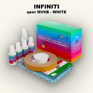 Ремкомплект для ремонта глубоких сколов и царапин INFINITI, цвет MV6B - WHITE