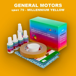 Ремкомплект для ремонта глубоких сколов и царапин GM, цвет 79 - MILLENNIUMYELLOW