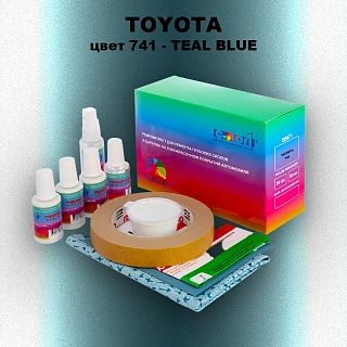 Ремкомплект для ремонта глубоких сколов и царапин TOYOTA, цвет 741 - TEAL BLUE