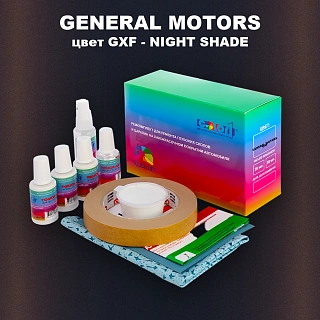 Ремкомплект для ремонта глубоких сколов и царапин GENERAL MOTORS, цвет GXF - NIGHT SHADE