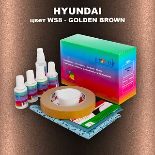 Ремкомплект для ремонта глубоких сколов и царапин HYUNDAI, цвет WS8 - GOLDEN BROWN