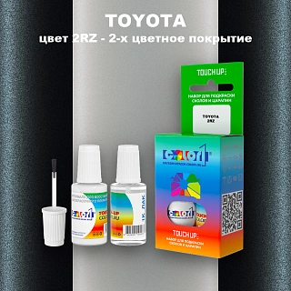 Краска для сколов во флаконе с кисточкой TOYOTA, цвет 2RZ - 2-х цветное покрытие