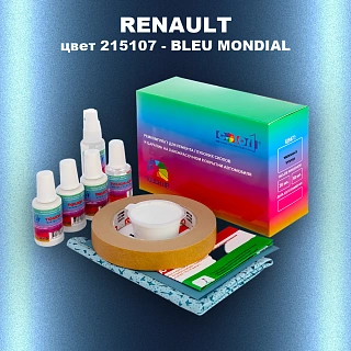 Ремкомплект для ремонта глубоких сколов и царапин RENAULT, цвет 215107 - BLEU MONDIAL