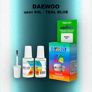 Краска для сколов во флаконе с кисточкой DAEWOO, цвет 84L - TEAL BLUE