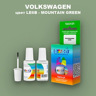 Краска для сколов во флаконе с кисточкой VOLKSWAGEN, цвет LE6B - MOUNTAIN GREEN