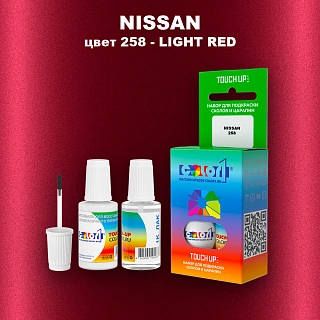 Краска для сколов во флаконе с кисточкой NISSAN, цвет 258 - LIGHT RED