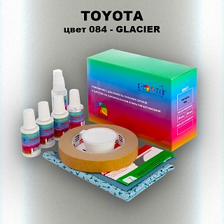 Ремкомплект для ремонта глубоких сколов и царапин TOYOTA, цвет 084 - GLACIER