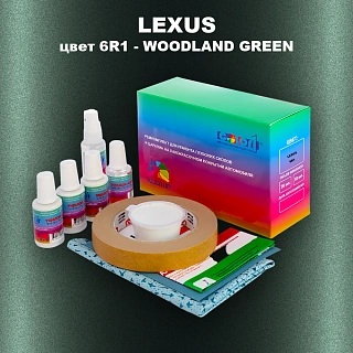 Ремкомплект для ремонта глубоких сколов и царапин LEXUS, цвет 6R1 - WOODLAND GREEN