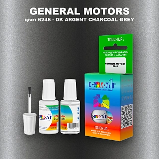 Краска для сколов во флаконе с кисточкой GM, цвет  6246 - DKARGENTCHARCOALGREY