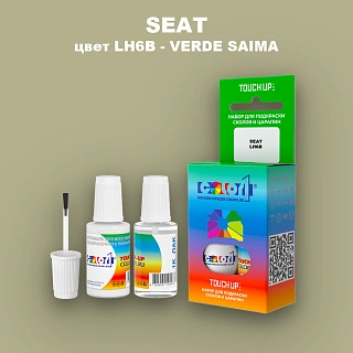Краска для сколов во флаконе с кисточкой SEAT, цвет LH6B - VERDE SAIMA